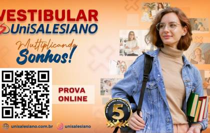 Unisalesiano abre inscrições gratuitas para Vestibular dos Cursos Tradicionais