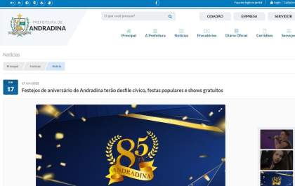 Prefeitura divulga programação de aniversário e atualização do Hino de Andradina causa estranheza