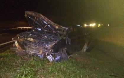 Mulher e criança ficam feridas em acidente de carro na Marechal Rondon em Castilho