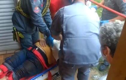 PM resgata idosa após queda em poço em Lavínia