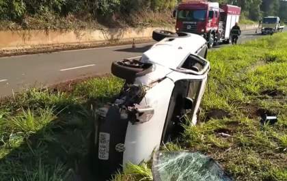 Motorista fica ferido em acidente na rodovia Integração em Andradina