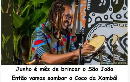 Percussionista da Nação Xambá oferece oficina gratuita em Araçatuba