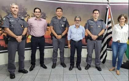 Prefeito Paulo Boaventura recebe comando da PM no gabinete e tratam sobre segurança pública