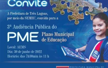 SEMEC convida população para Audiência Pública do Plano Municipal de Educação