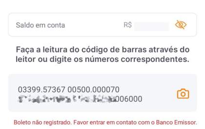 Boletos de concurso da Prefeitura não estão registrados