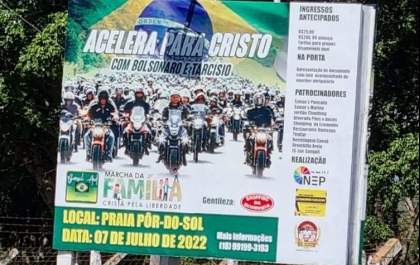 Anúncio de motociata com Bolsonaro vira caso de polícia