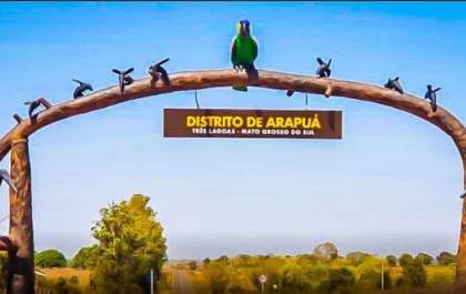 Três Lagoas: artista que criou portal da entrada para Arapuá vai realizar manutenção gratuita