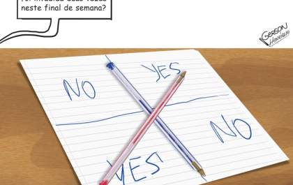Confira a charge da edição do jornal Hojemais