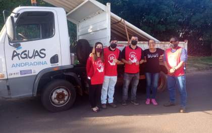 RESPONSABILIDADE SOCIAL: Águas Andradina entrega doação para a CAMOR