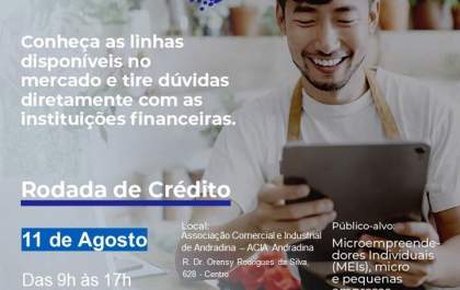 Rodada de Crédito será realizada em Andradina