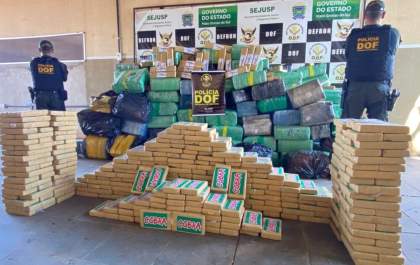 Ação do DOF apreende 4,2 toneladas de maconha e 568 quilos de cocaína em MS