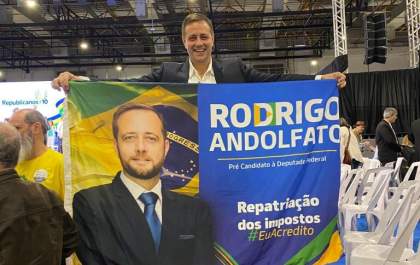 Rodrigo Andolfato tem candidatura a deputado federal oficializada em SP