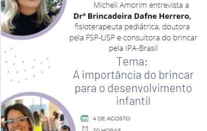 A importância do brincar é tema de live nesta quinta-feira