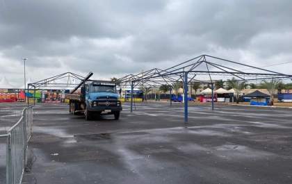 Prefeitura de Castilho instala tendas para abrigar público na 26ª Festa do Pescador