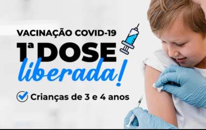Birigui começa vacinar crianças de 3 e 4 anos contra a covid-19