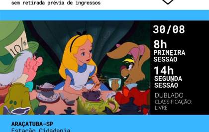 Araçatuba ganha sessões gratuitas de cinema na Estação Cidadania