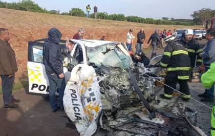 Capitão da Polícia Militar Rodoviária morre ao bater viatura em caminhão canavieiro