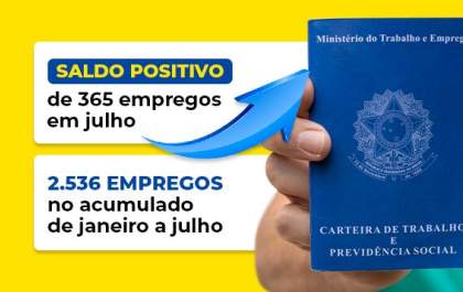 Birigui fecha o mês de julho na liderança da geração de emprego na região
