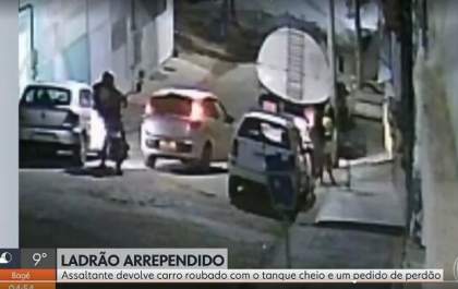 Ladrão rouba carro e devolve com tanque cheio após ver cadeirinha de criança com deficiência