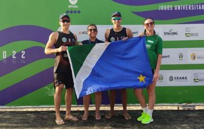Atletas de MS disputam torneio internacional de vôlei de praia