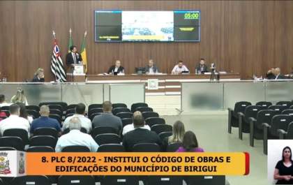 Novo Código de Obras de Birigui é aprovado em 1º turno de votação