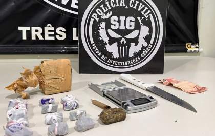 Polícia Civil de Três Lagoas fecha boca de fumo no Bairro Paranapungá
