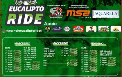 Inscrições para o Eucalipto Ride encerram na próxima quinta-feira (15)