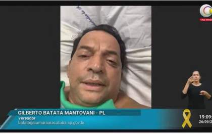 Vereador Batata “retorna” à Câmara ainda no hospital