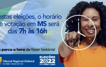 Eleitor deve estar atento ao horário e local de votação em MS