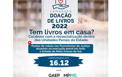 Campanha de “Doação de Livros” para as unidades penais do estado recomeça em outubro