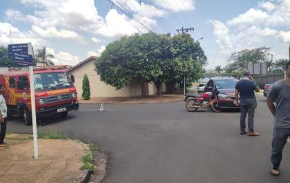 Motociclista fica ferido em acidente no bairro interlagos
