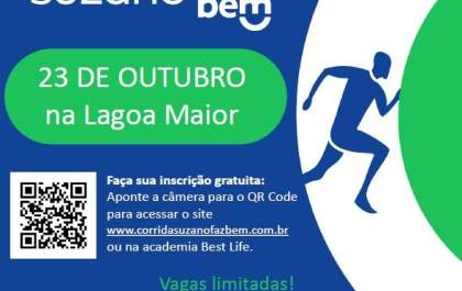 Corrida e Caminhada Suzano Faz Bem será realizada no dia 23 de outubro em Três Lagoas