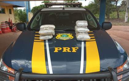 PRF apreende 5,5 Kg de Skunk com passageira de ônibus em Água Clara