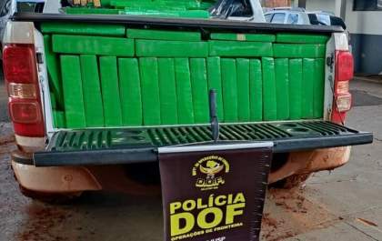 Camionete roubada em São Paulo  recuperada pelo DOF com  maconha