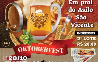 Cervejaria realiza Oktoberfest beneficente nesta sexta