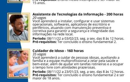 Senac Araçatuba oferece mais de 100 vagas em cursos gratuitos&nbsp;