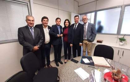 Simone Tebet recebe Azambuja e Riedel