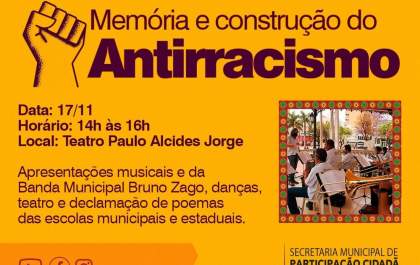 Araçatuba terá programação para marcar Dia da Consciência Negra