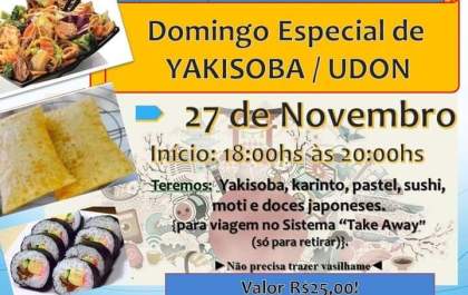 Nipo de Araçatuba realiza último Domingo Especial de Yakisoba/Udon de 2022
