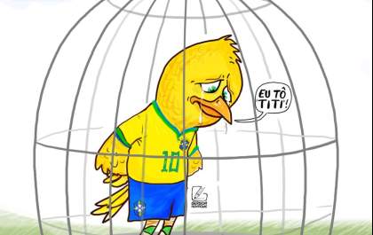 Brasil eliminado da Copa nas quartas de final