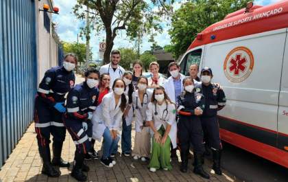 Medicina do Unisalesiano participa de simulação de acidente de trânsito com vítimas