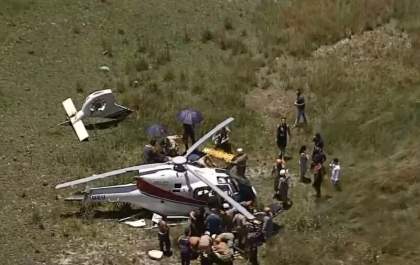 Helicóptero com estrangeiros a bordo perde cauda em pouso forçado no RJ