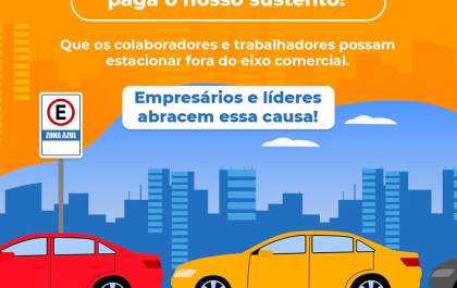 Sincomércio de Penápolis faz campanha para liberar vagas de estacionamento para consumidores