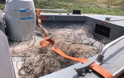 PMA de Aparecida do Taboado apreende 500 metros de redes de pesca no rio Paraná e Quitéria