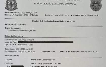 Prefeito de Birigui procura a polícia após divulgação de suposto ‘nudes’