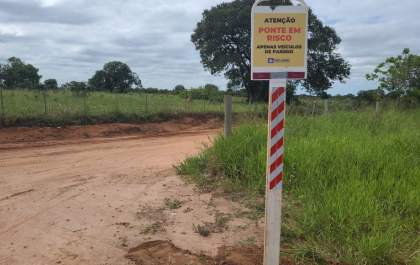 Ponte do Córrego Palmito é parcialmente interditada para reparos