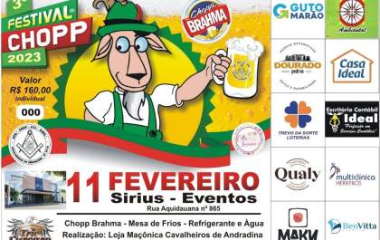 3º Festival do Chopp acontece no próximo dia 11