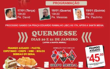 Sexta-feira (20) é feriado de São Sebastião em Andradina