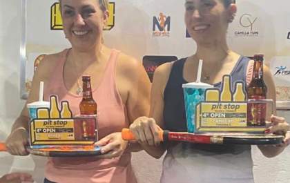 Dupla feminina de Andradina vence 4º Open Pit Stop Bola Branca de Beach Tennis