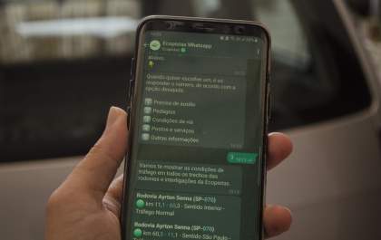 WhatsApp é opção para pedir atendimento em rodovias neste Carnaval